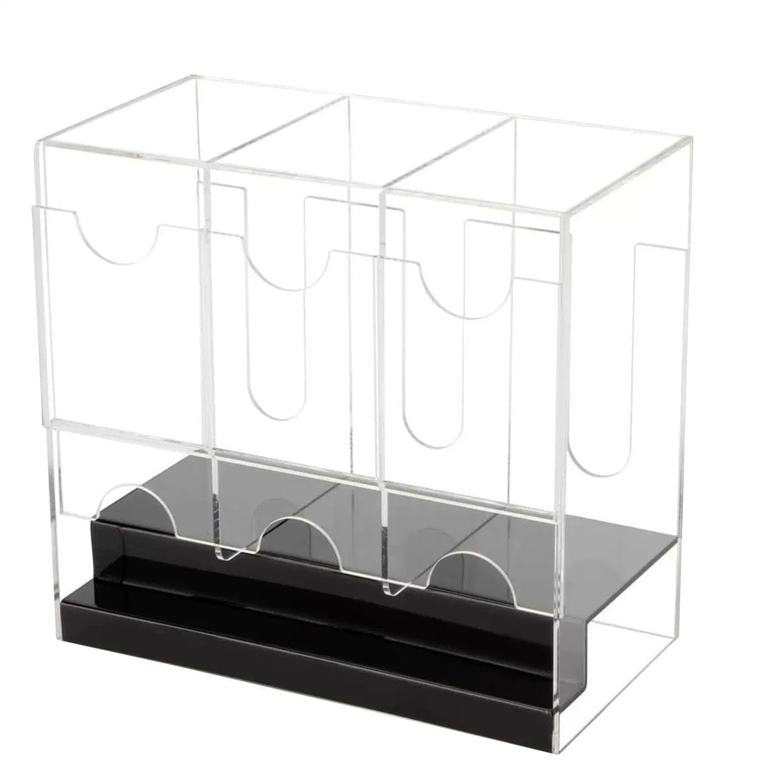 Sammelkarten-Spender Acryl-Display mit Aufbewahrungsschutz-Vorrichtung und | Sammelkarten Aufbewahrung 3 Schlitze Für Zimmer Sammlung Schreibtisch Zuhause Display Aufbewahrung Acryl