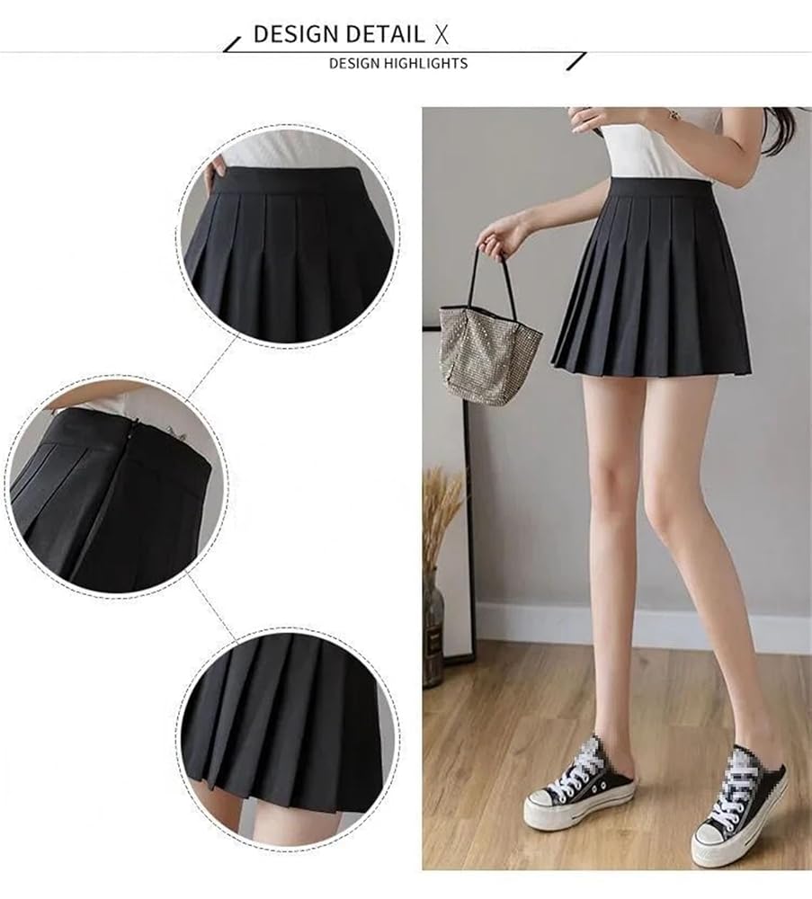 Amazon.com: Hgvcfcv White Pleated Mini Skirts Women High