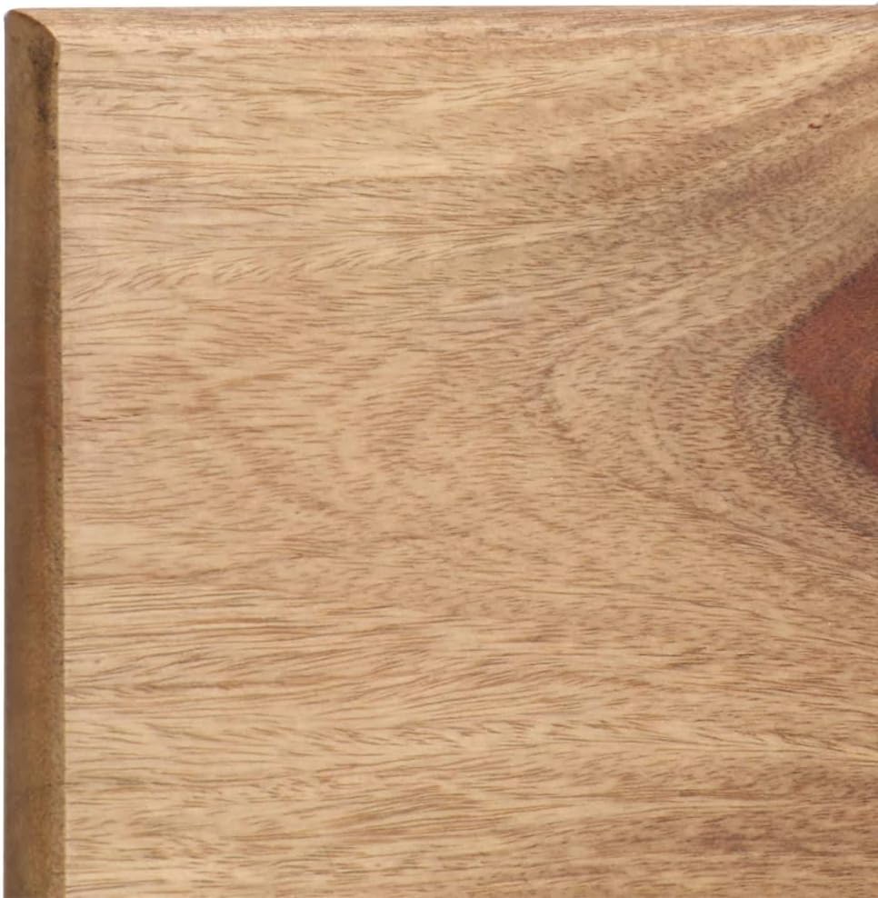 Wall Shelf Set of 2, Natural Acacia Wood, Polished Finish, 22.8" Rustic Floating Ledge Shelves for Living Room, Bedroom, Bathroom Decor