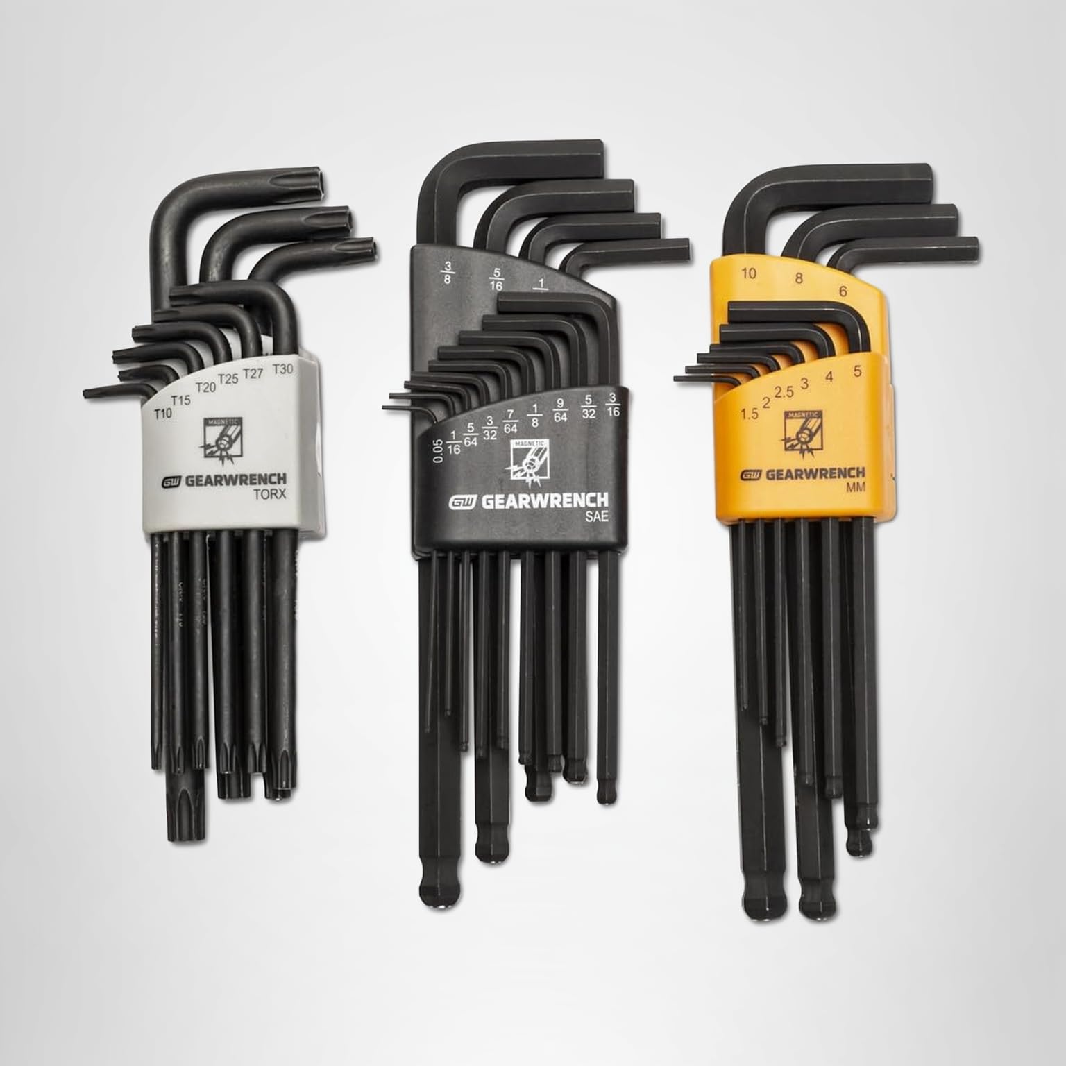 GEARWRENCH 31 Piece Magnetic Long Ball End SAE/Metric/Torx Hex Key