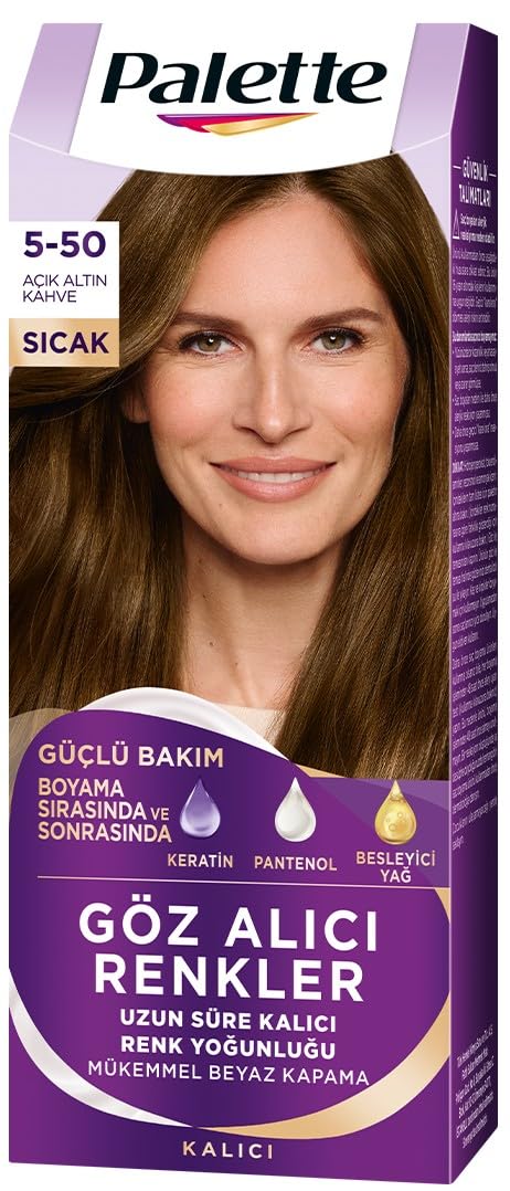 Palette Göz Alıcı Renkler 5-50 Açık Altın Kahve Saç Boyası