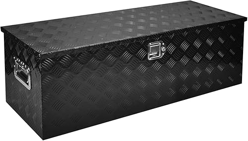 BATONECO Caja de herramientas de aluminio de 48 pulgadas caja de herramientas para caja de camión con mango lateral cerradura y 2 llaves caja de