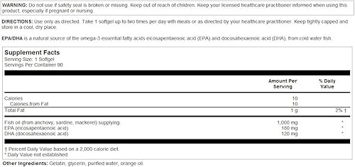 Miniatura 2 de Nutra BioGenesis EPADHA - Omega-3 para ayudar a apoyar la salud cerebral y cardíaca - 90 cápsulas