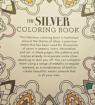 Paperback The Silver Coloring Book, Elegant Shimmering Designs Book
