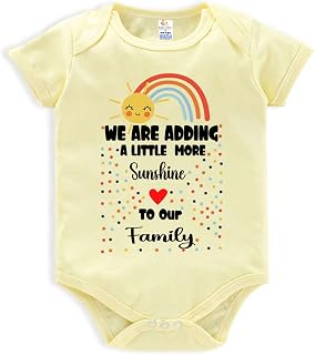 baby wish Pregnancy Announcement Bodysuit for Surprise pregnancy Reveal Baby Props For Family And Relatives- Adding A Litt... Price In India