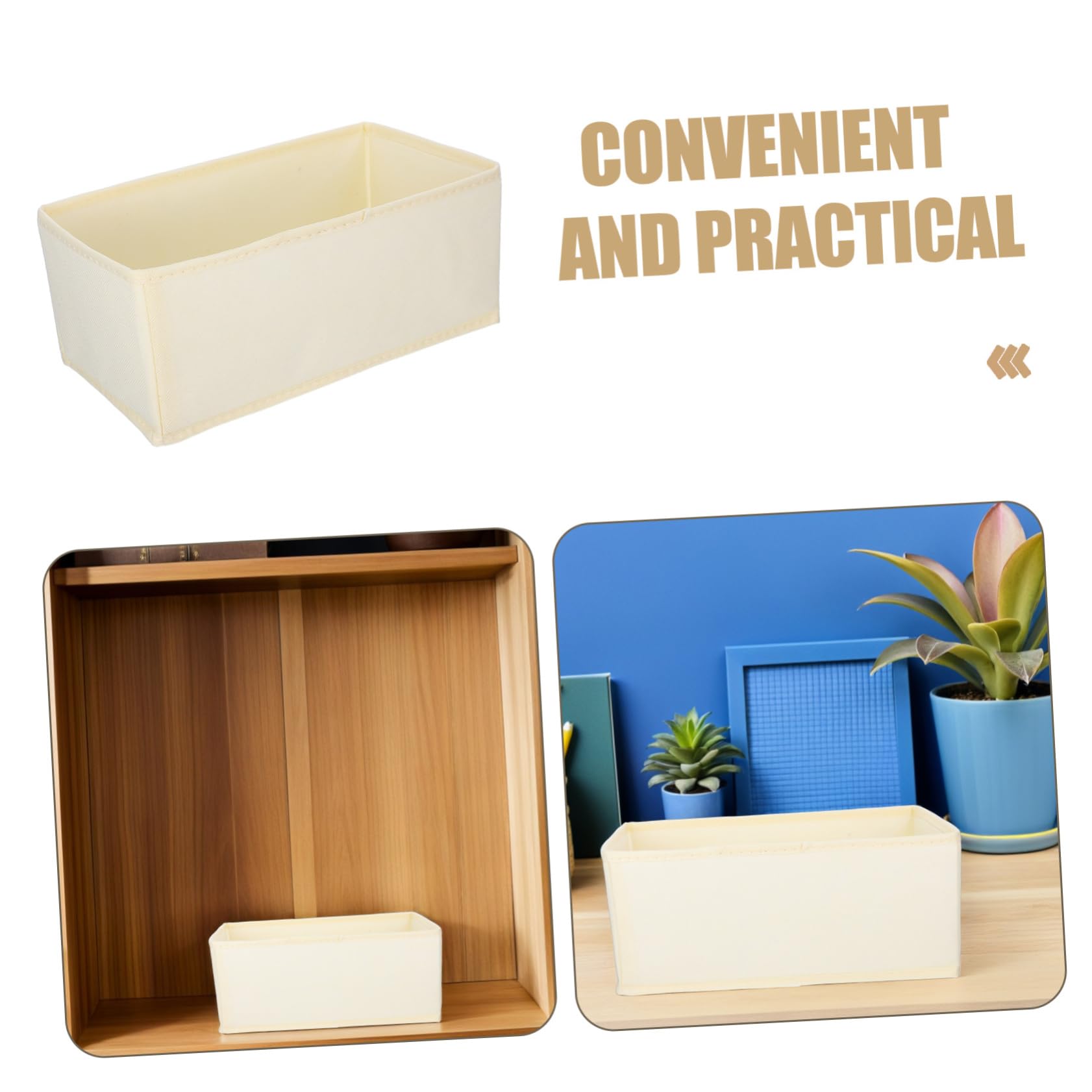 6piezas Organizador Para Ropa Interior Caja De Almacenamiento De Tela Unidades Divisores Para Calcetines Sujetadores y Ropa Interior Para Armarios