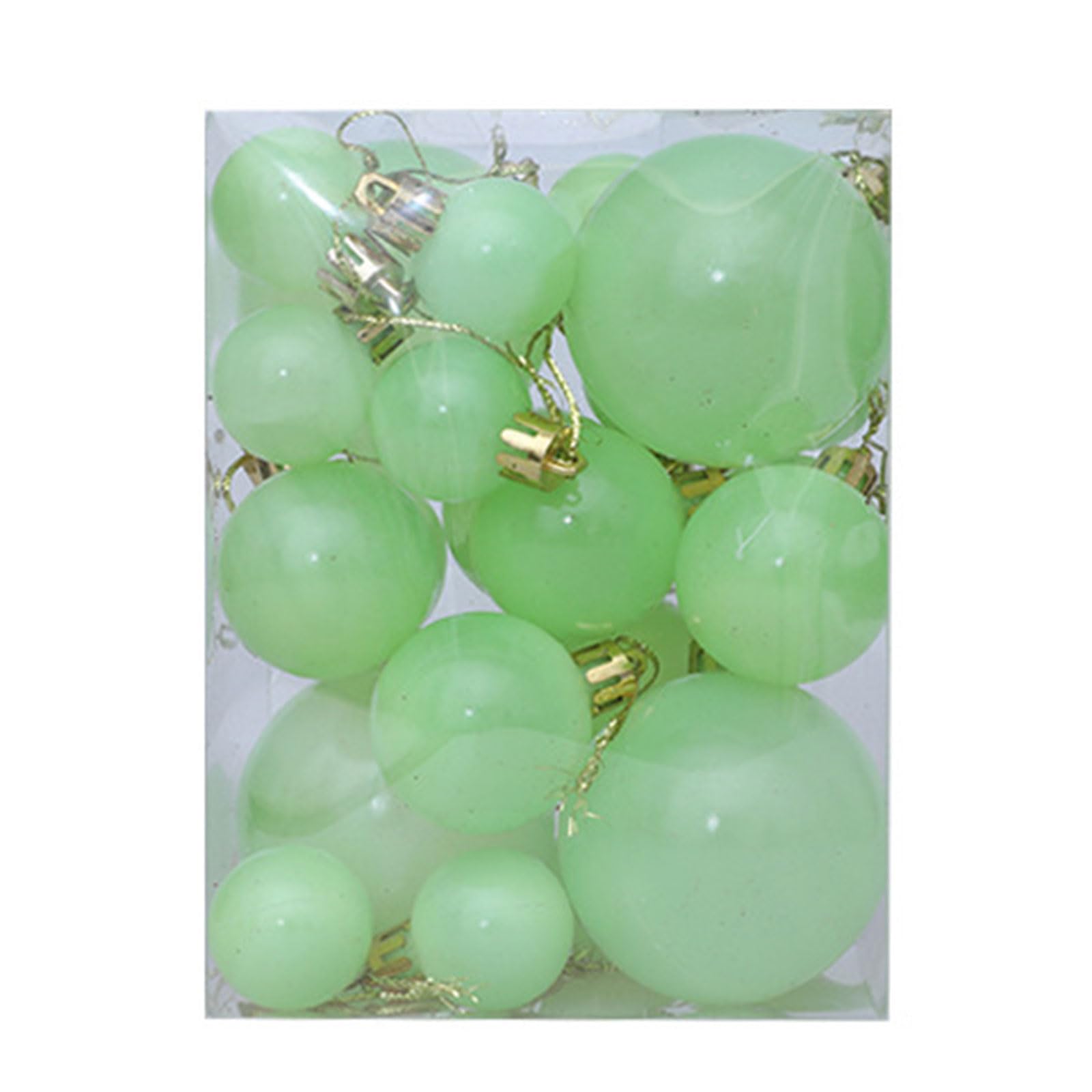 Whoasyst 24Pcs Colorful Christmas Ball Decorations Shatterproof Decorative Baubles Ornament for Christmas Tree Mantels Macaron Color Ornamentation