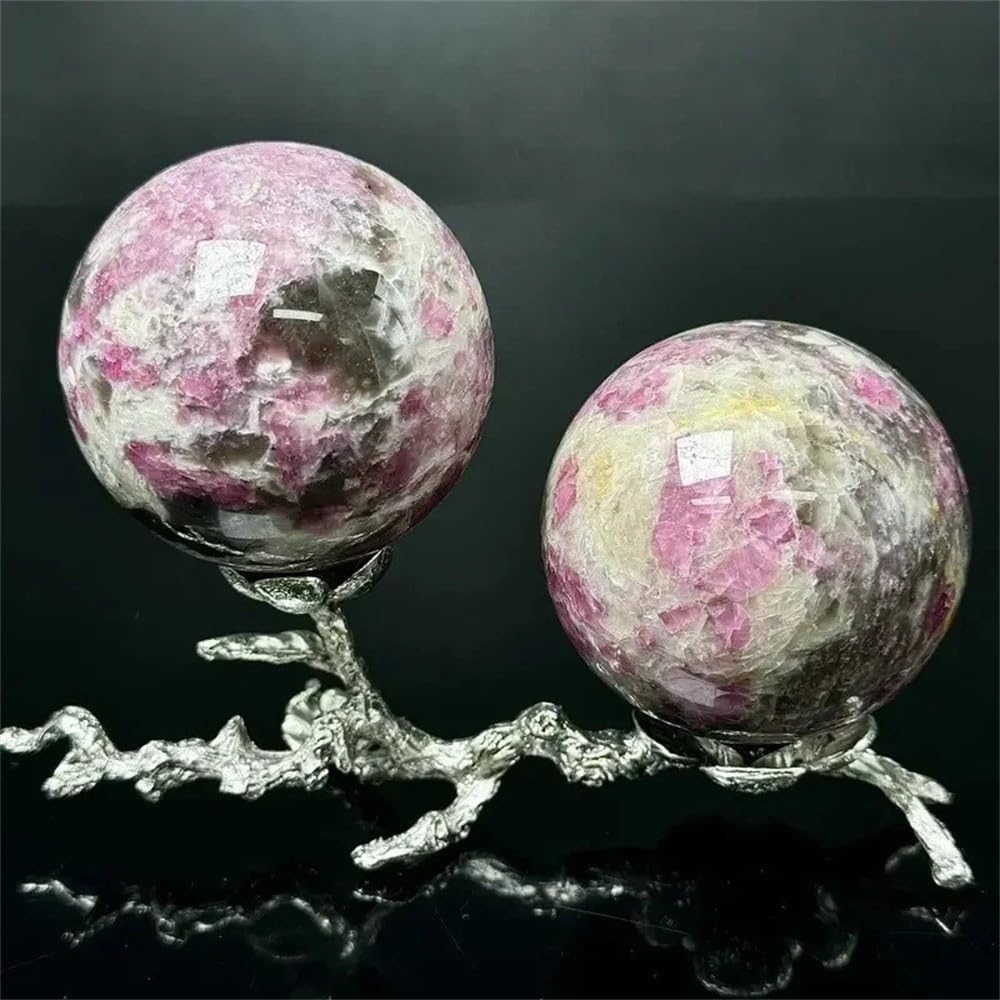 1pc 510-600g Plum Agate Crystal Quartz Ball Hand-Polished And Polished Suitable For Home And Office Decoration