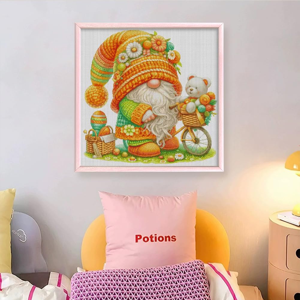 Pial Embroidery Egyptian Cotton Thread 16CT Printed Dwarf Cross Stitch Kits (3267), Cross Stitch Kits for Adults, Embroidery Kit for Adult Beginner, Home Wall Decor,Gifts for Mothers Girls