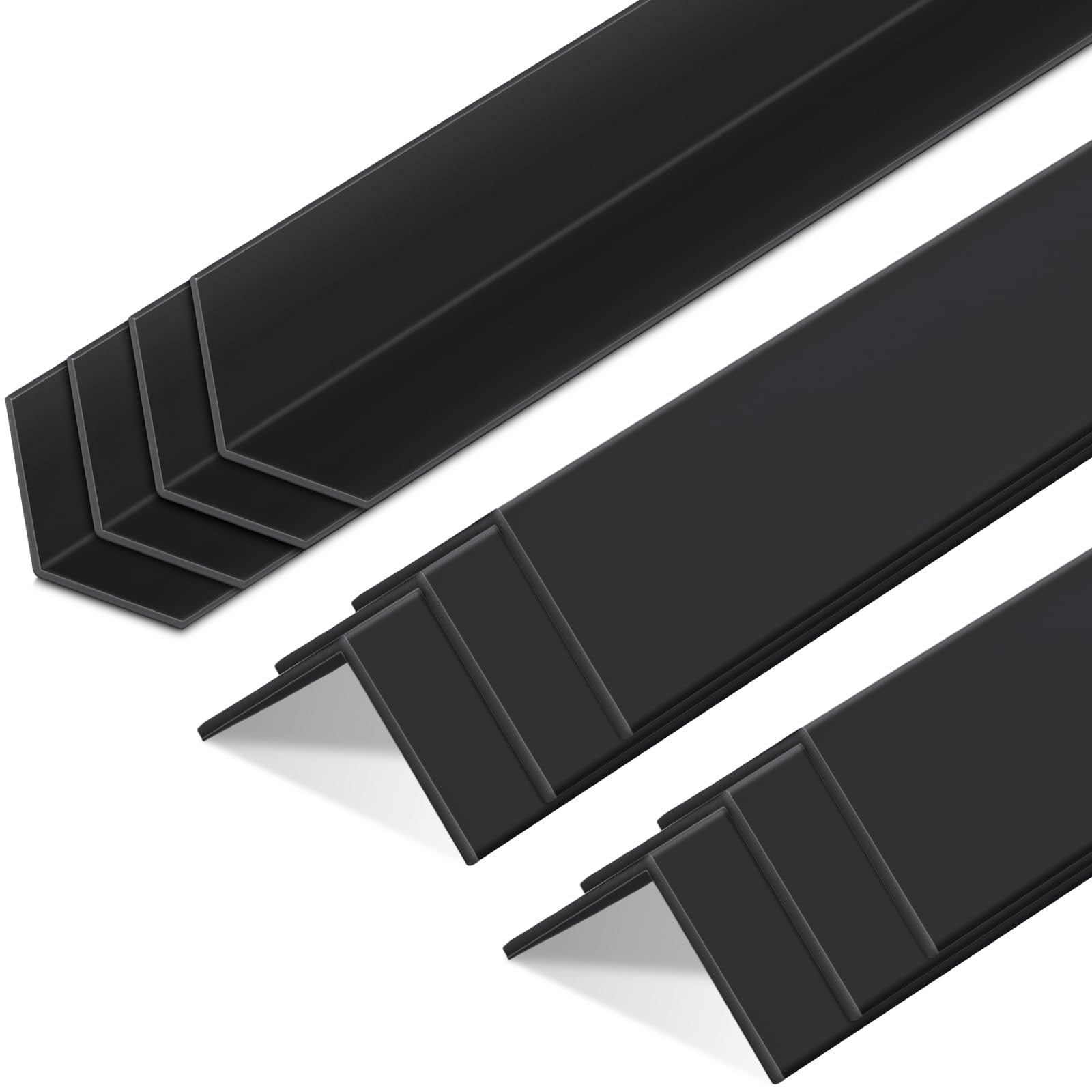 Sasylvia 10 Pcs Wall Corner Guard, 1-1/8 X 48 Inches, Black, Vinyl