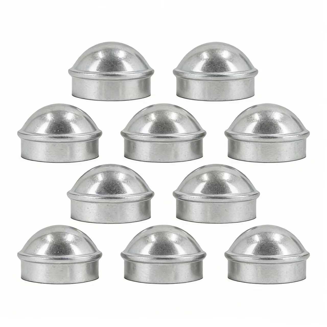 Photo 1 of 1-7/8" Round Dome Aluminum Fence Post Caps, External Outside Post Cap for Chain Link Fence, Weatherproof Fence Parts, 10 Pack(Silver)