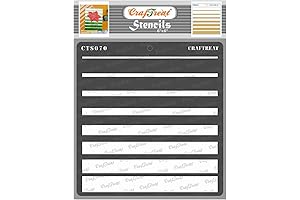 CrafTreat Graduated Stripes Stencil: Elevate Your Art and Home Decor