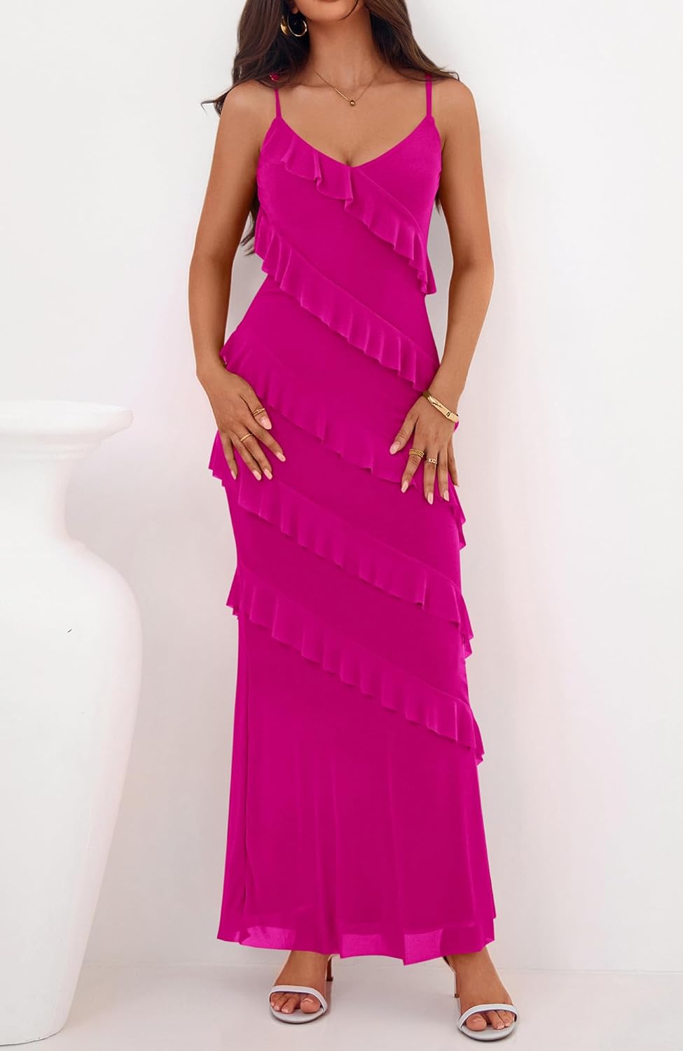 BTFBM Spring Dresses for Women 2026 Spaghetti Strap Bodcyon Solid Cocktail Wedding Guest Dress Summer Fashion Clothing - Image 4