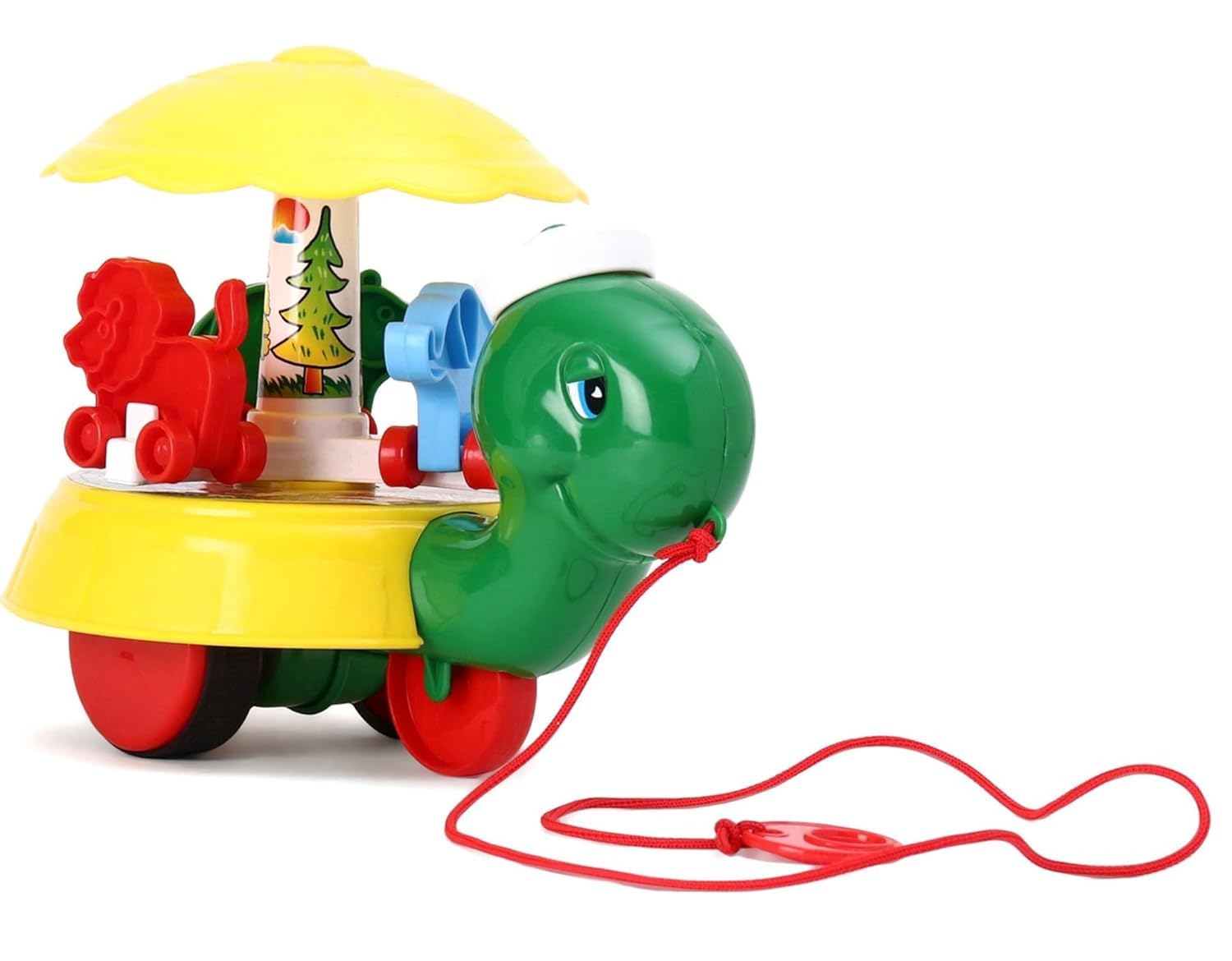Kiddie castle Pull Along Toy Turtle with Revolving Animals on Top for Children Toys/Kids/Toddlers/Toys for 1 + Year Old (B0D83PCG2C) Amazon Price History, Amazon Price Tracker