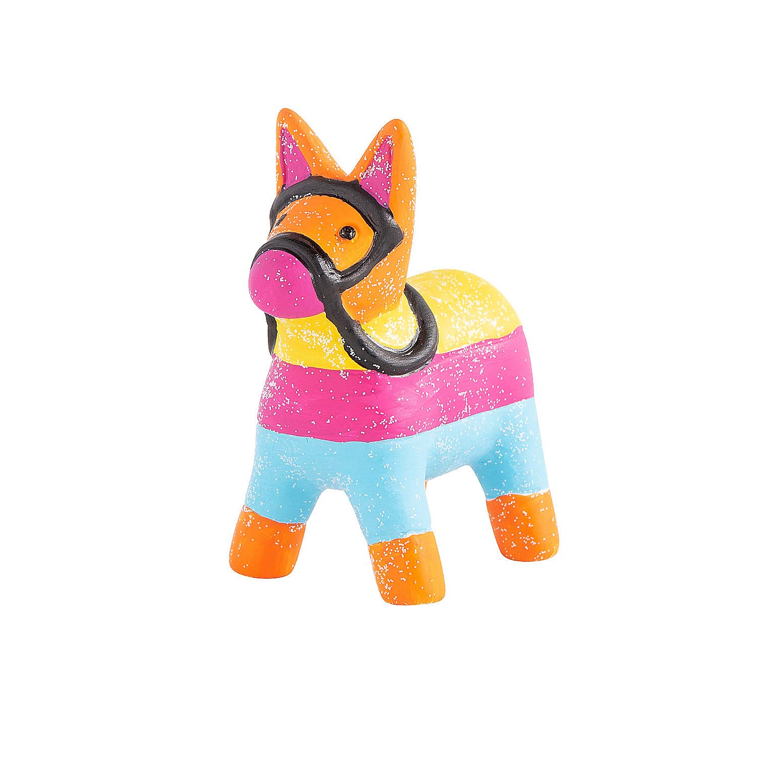 Fun Express DIY Ceramic Mini Donkey Piñata Figurines - Craft Kits - 12 Pieces