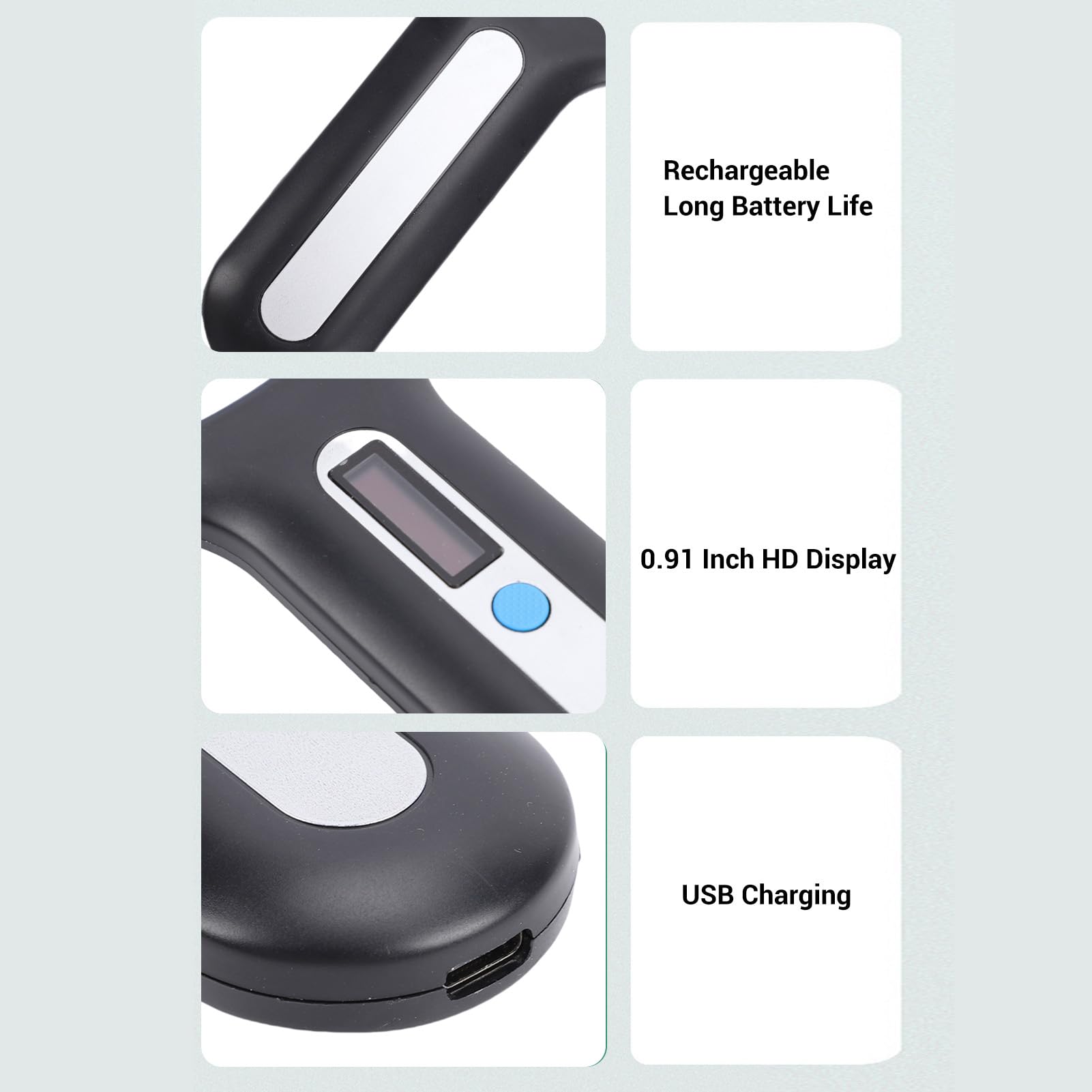 Pongnas Stazione di Ricarica da 3 Pollici con Orologio Digitale – Supporto Rapido da 15 W per Auricolari Smartwatch – Scrivania Alimentata di Tipo C (BLACK)