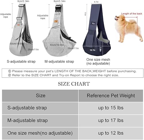 Miniatura 7 de CUBY Transportador para perros y gatos Bolsa reversible para mascotas manos libres Bolsa suave y diseño de bolsa Ajustable Adecuado para