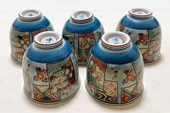 Amazon.co.jp: 有田焼 清山窯 平安友禅 色絵急須＆湯呑5客 茶器