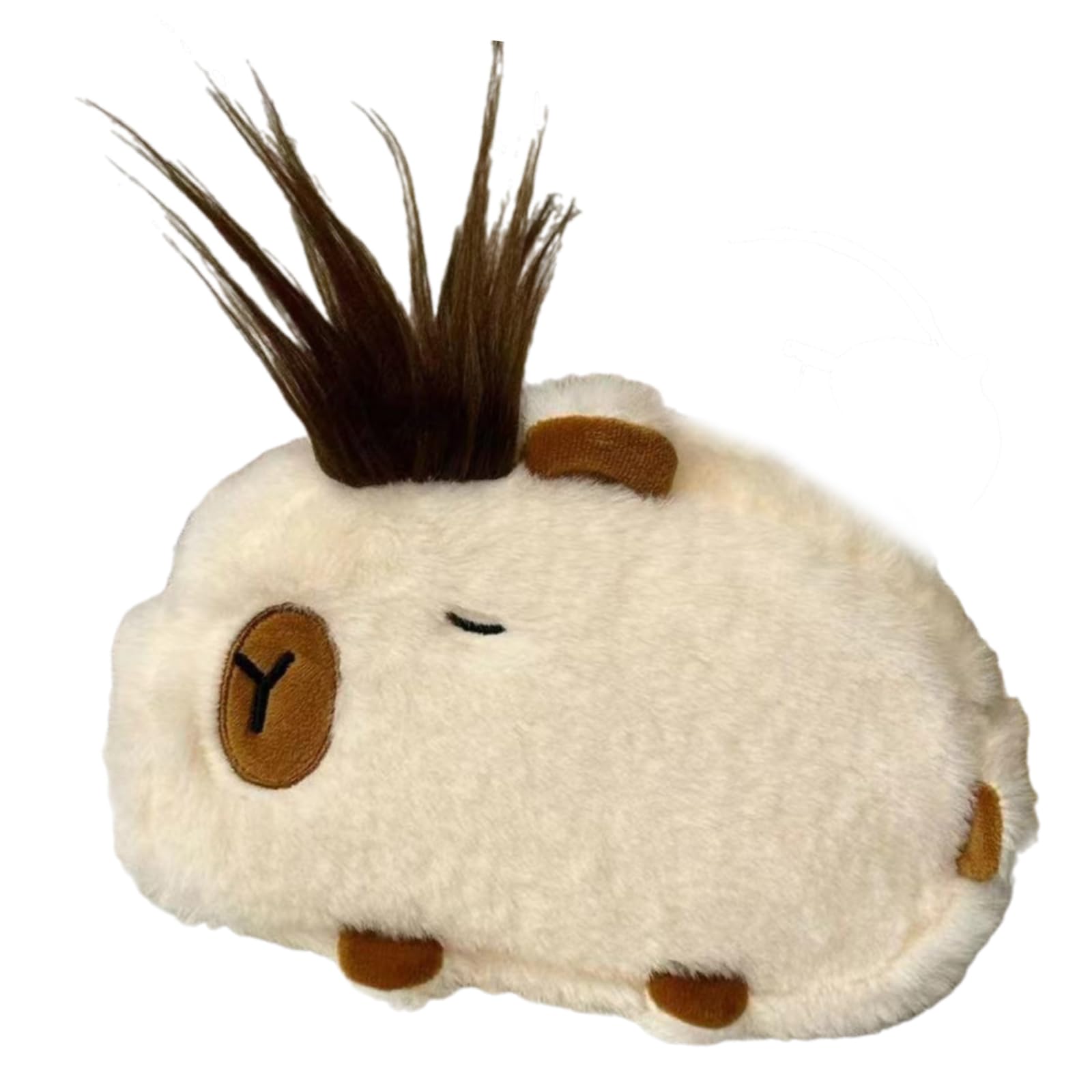 Kalttoy Charm Capybaras Pencil Holder Soft Plush Materials with Spacious Compartments for Student and Artists Daily Use Portable Stationery Bag
