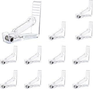 BOXOB 12pcs Spring Tablecloth Clips, Transparent Plastic Tablecloth Clips Picnic Tablecloth Clips Tablecloth Holder Tablecloth Clips for Indoor Outdoor Tables Camping Wedding Home