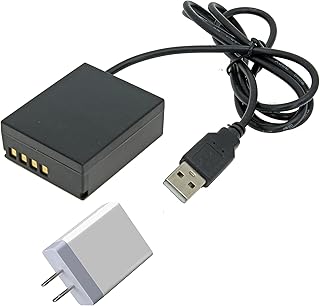 USB to Dummy Battery 40â€ Adapter Cable with 3.1 Amp USB Power Supply to Replace Nikon EN-EL14 (EP-5B) Batteries Compatible w/Nikon Df, D5600, D5500, D5300, D5200, D5100, D3500, D3400, D3300, D3200