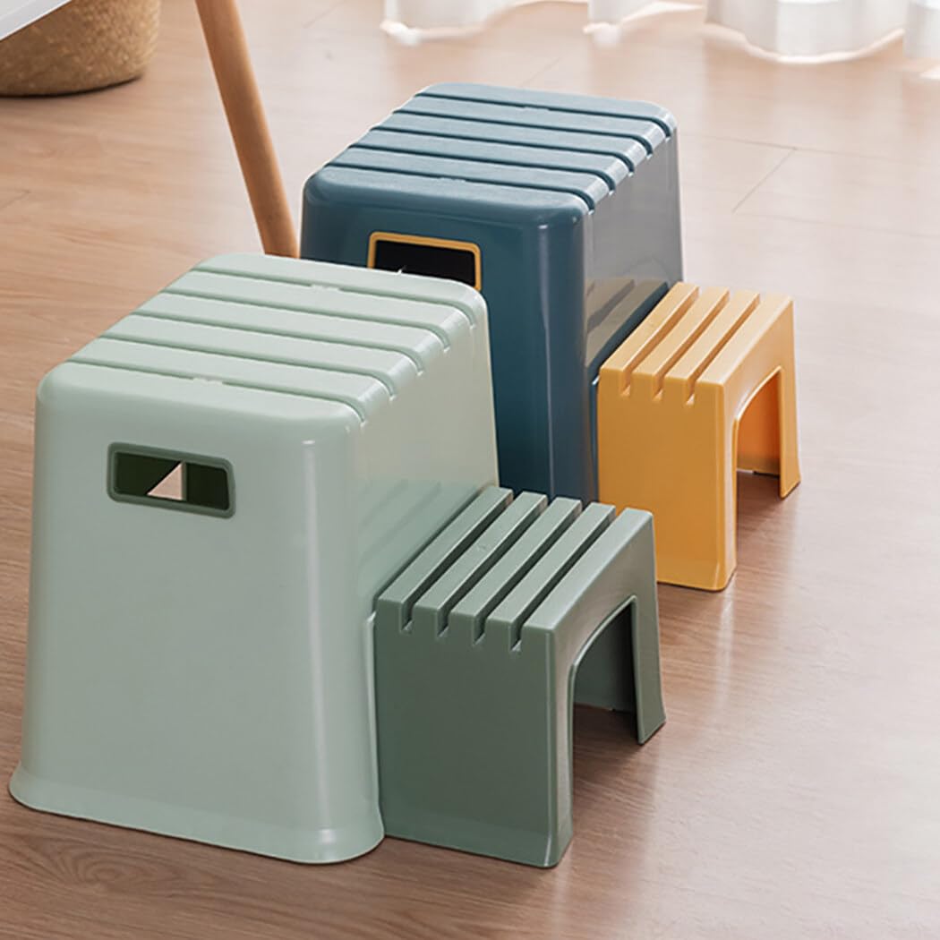 Taburete infantil de 2 escalones para orinal de baño, taburete de plástico de doble altura para niños pequeños, juego de taburetes de doble propósito