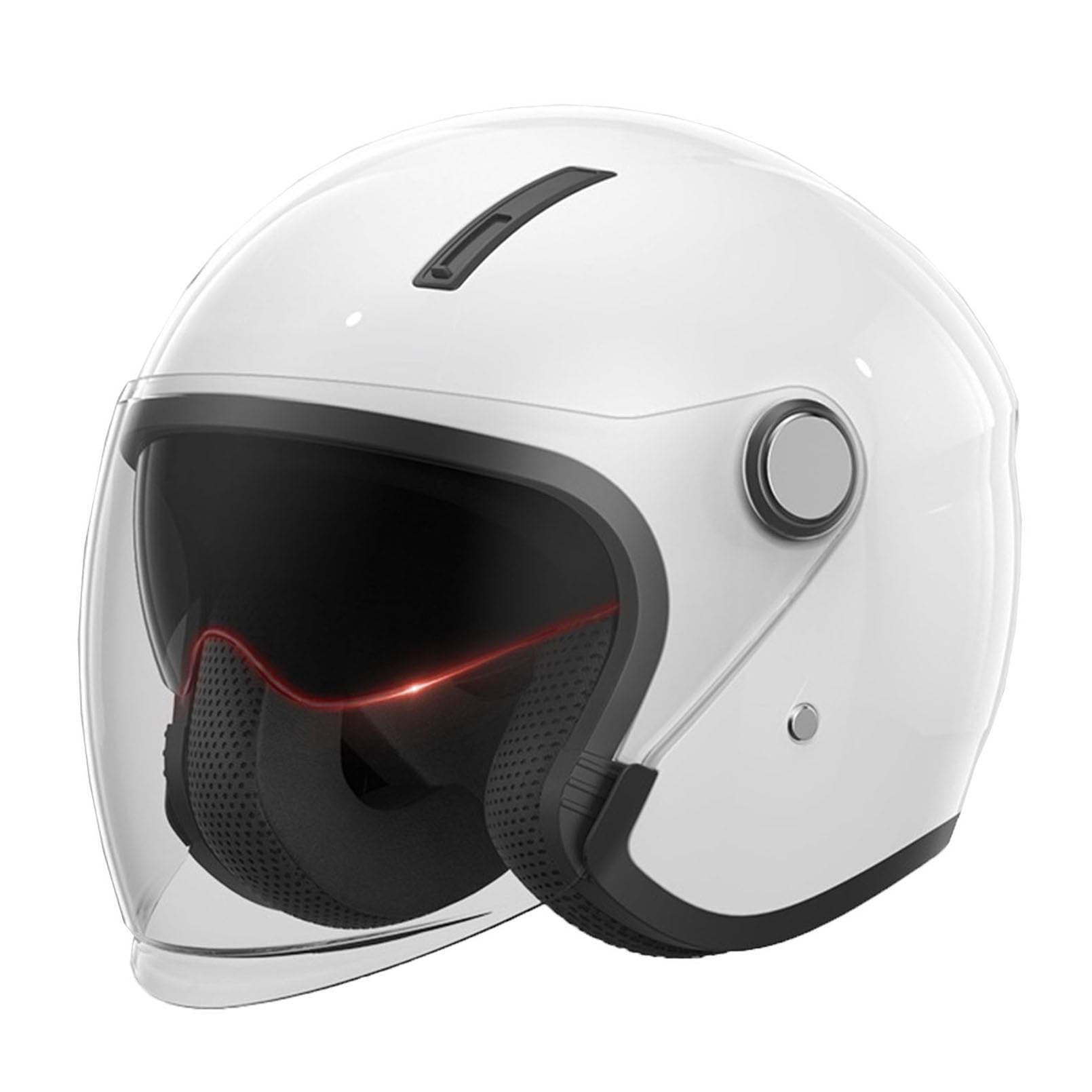 Casque de moto vintage 3/4 ouvert pour en finir avec la chaleur en scooter