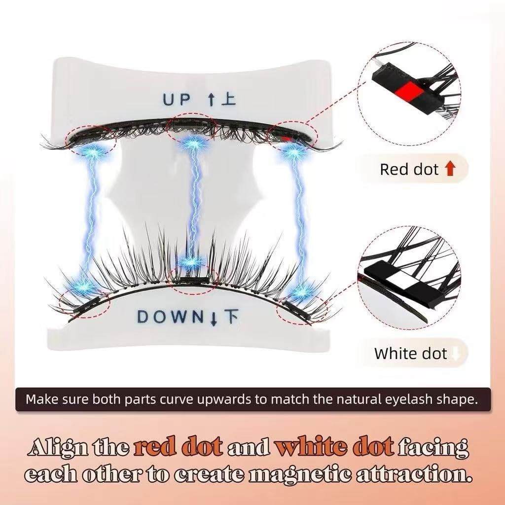 Magnetische Wimpern mit Natürlichem Look - Wiederverwendbare und Tragbare Magnet Wimpern