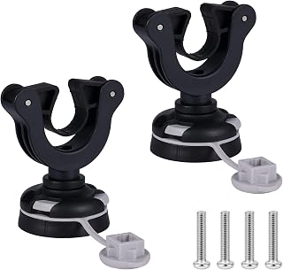 2pcs Kayak Paddle Holder, Deck Mounted Kayak Paddle Clip with Screws Kayak Rail Accessories Paddle Clips for Kayaking
