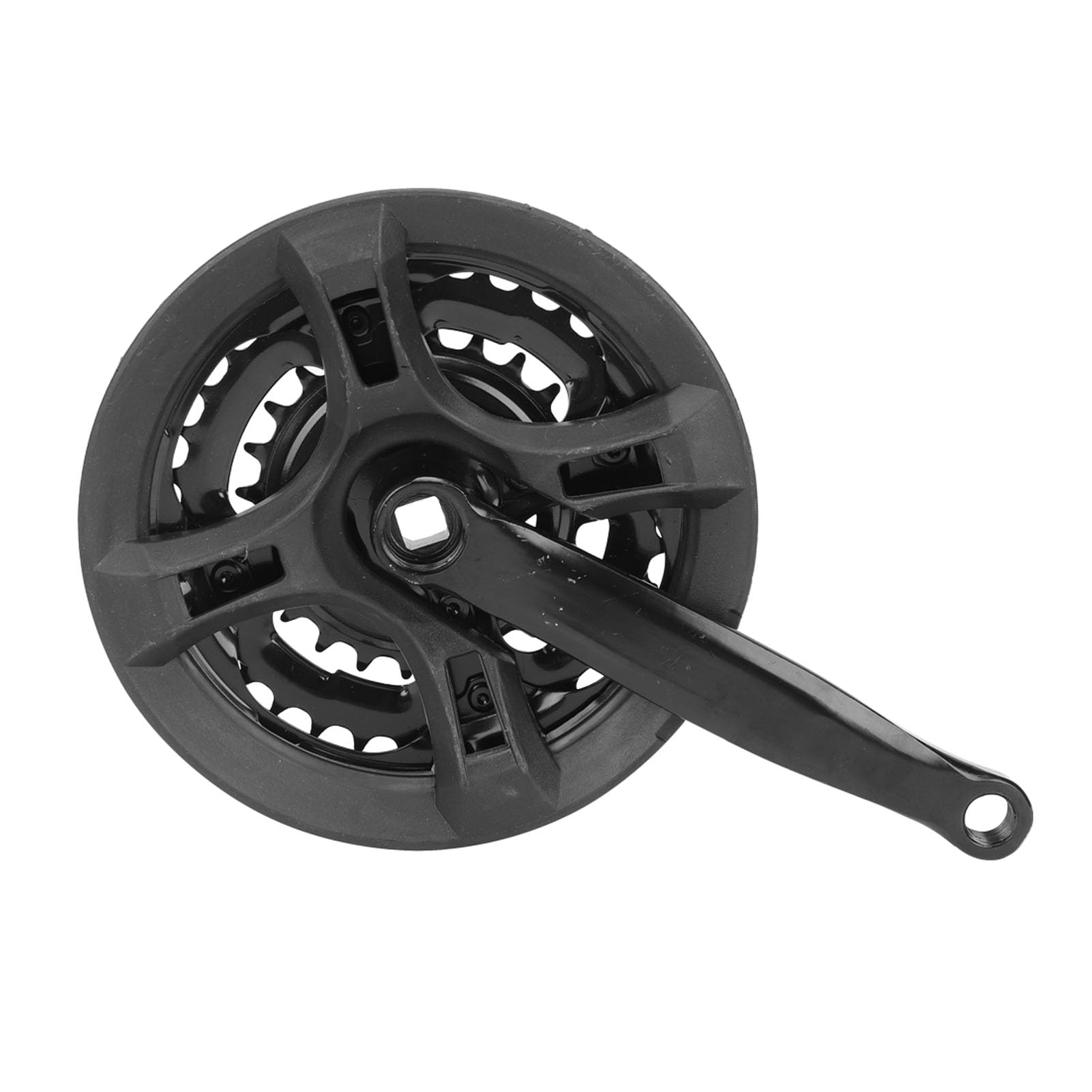 Guarnitura in acciaio al carbonio 24-34-42T, guarnitura per bici con copertura per catene per mountain bike a velocità variabile