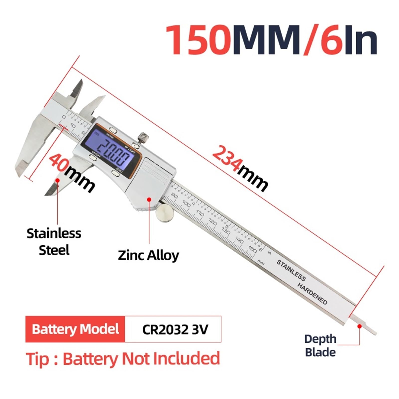 Calibrador de Metal, paquímetro Digital, calibradores Vernier, herramientas medición y regla electrónica NíTido Y FáCil De Leer(Box Light Caliper)