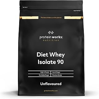 Protein Works - Diet Whey Protein Isolate 90 | Whey Isolate Protein Powder | Low Calorie Protein Shake | 40 Servings | Unflavoured | 1kg
