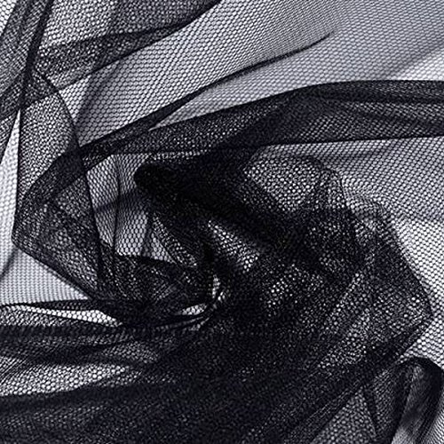 Tissu tulle souple largeur 300cm, vendu au mètre/ Noir Réf 637 - Avenue des Tissus