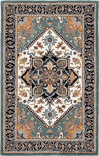 Image of Carpet Mahal Handmade Handwoven Tufted Made of 100% Soft Blended Wool Export Quality Carpets with 1 Inch Thickness (7x10 Feet) Color Multi