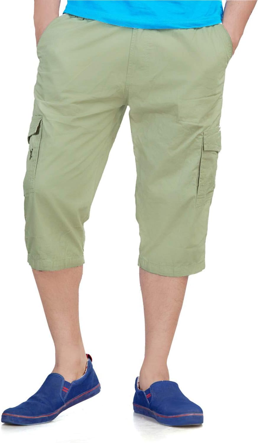 Men's Regular Fit Three Quarter Shorts Pista 38 Inch Waist