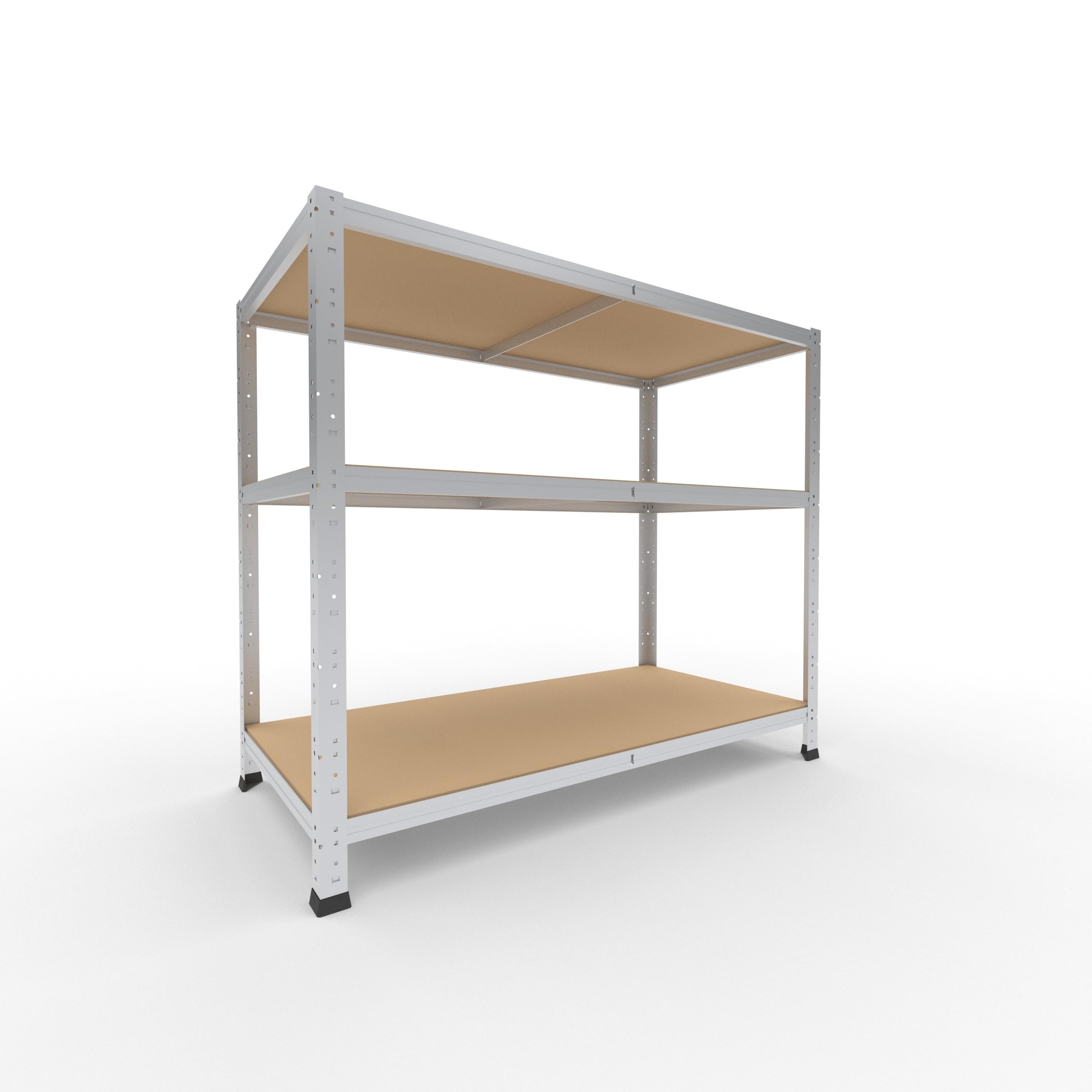 shelfplaza® 100x120x60cm Home Schwerlastregal verzinkt/Metallregal mit 3 Böden/Kellerregal Metall, Garagenregal, Werkstattregal oder Regal Lagerregal/Steckregal Metall mit 175kg Tragkraft