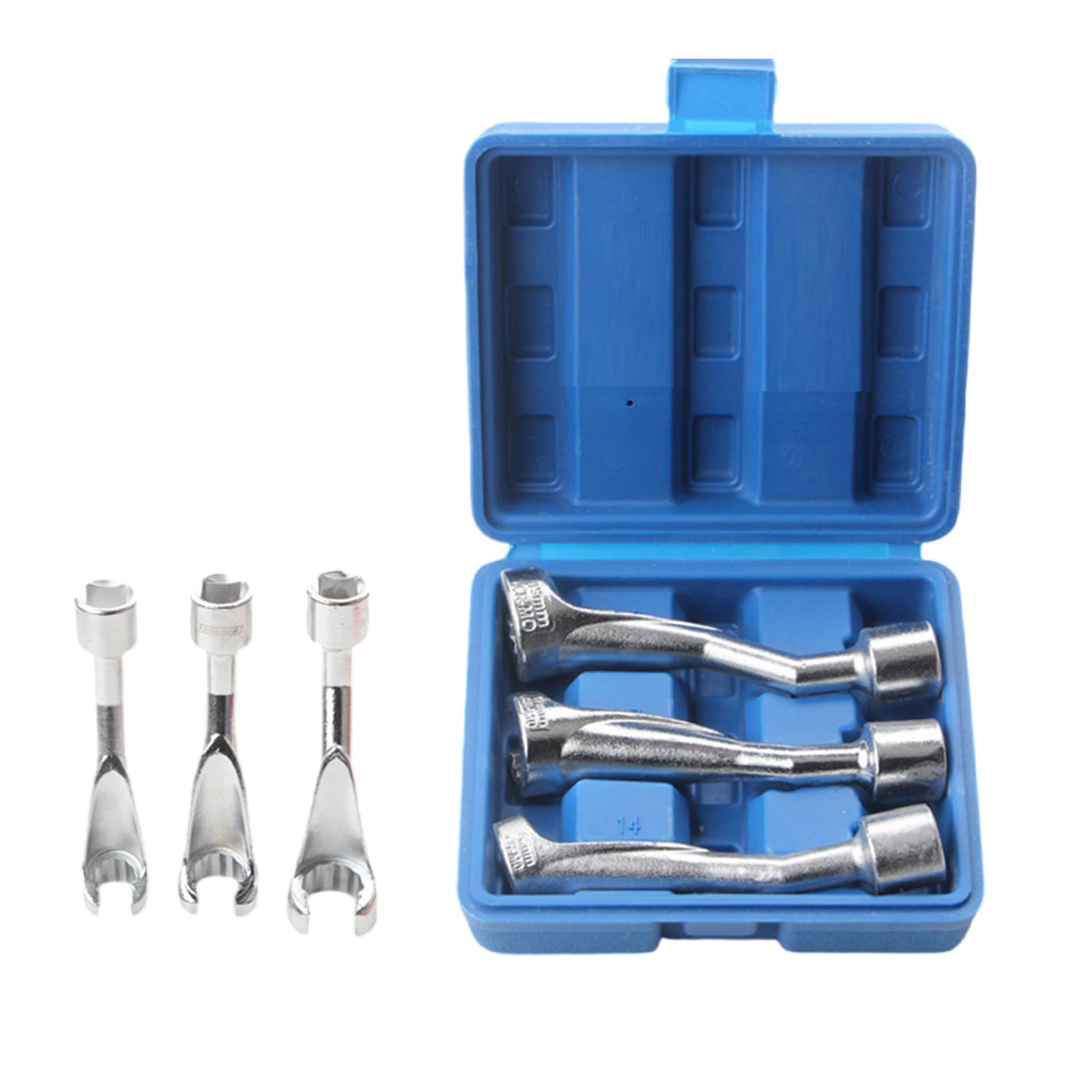 Msioytog Reinforced Hexagonal Flares Nut Removal Wrenches Hexagonal Tool for Automotive Mechanics Working in Confined Space Automotive Fuels Injectors Socket Wrenches