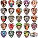Guitar Picks, 24 Stück Plektrum 0.46/0.71/0.96/1.20mm 4 Verschiedene Stärke Zelluloid Plektron,Gitarren Plectrum für Akustikgitarre, E-Guitar, Bass,Ukulele(Mix-4)