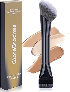 Brocha de maquillaje de doble extremo, base p...