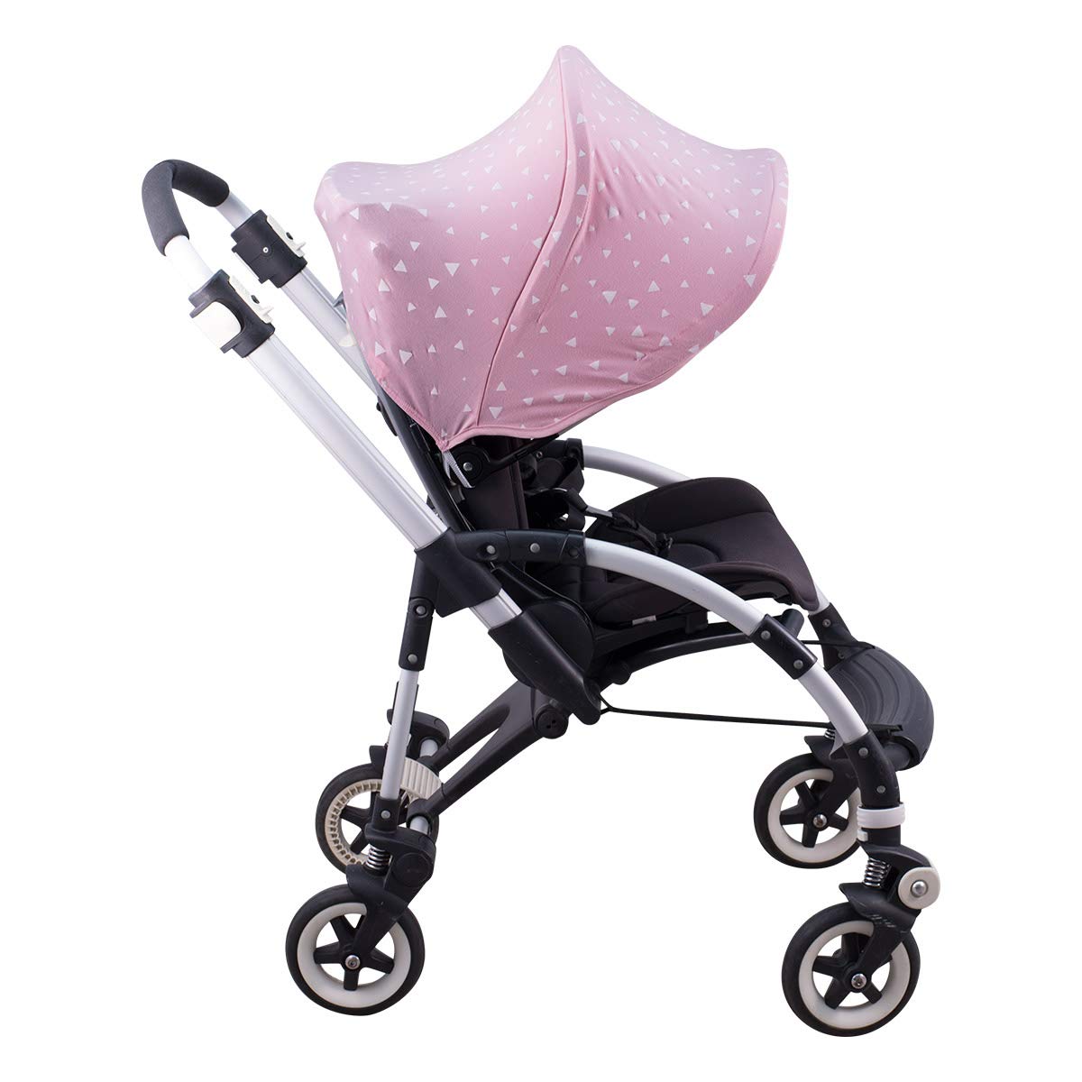 JYOKO KIDS Capota para Silla de Paseo y Cochecito de Bebé compatible con Bugaboo Bee 3, Bee plus, Bee 5, Elaborada en Tejido de Algodón Elástico, Suave y Transpirable (Pink Sparkles)