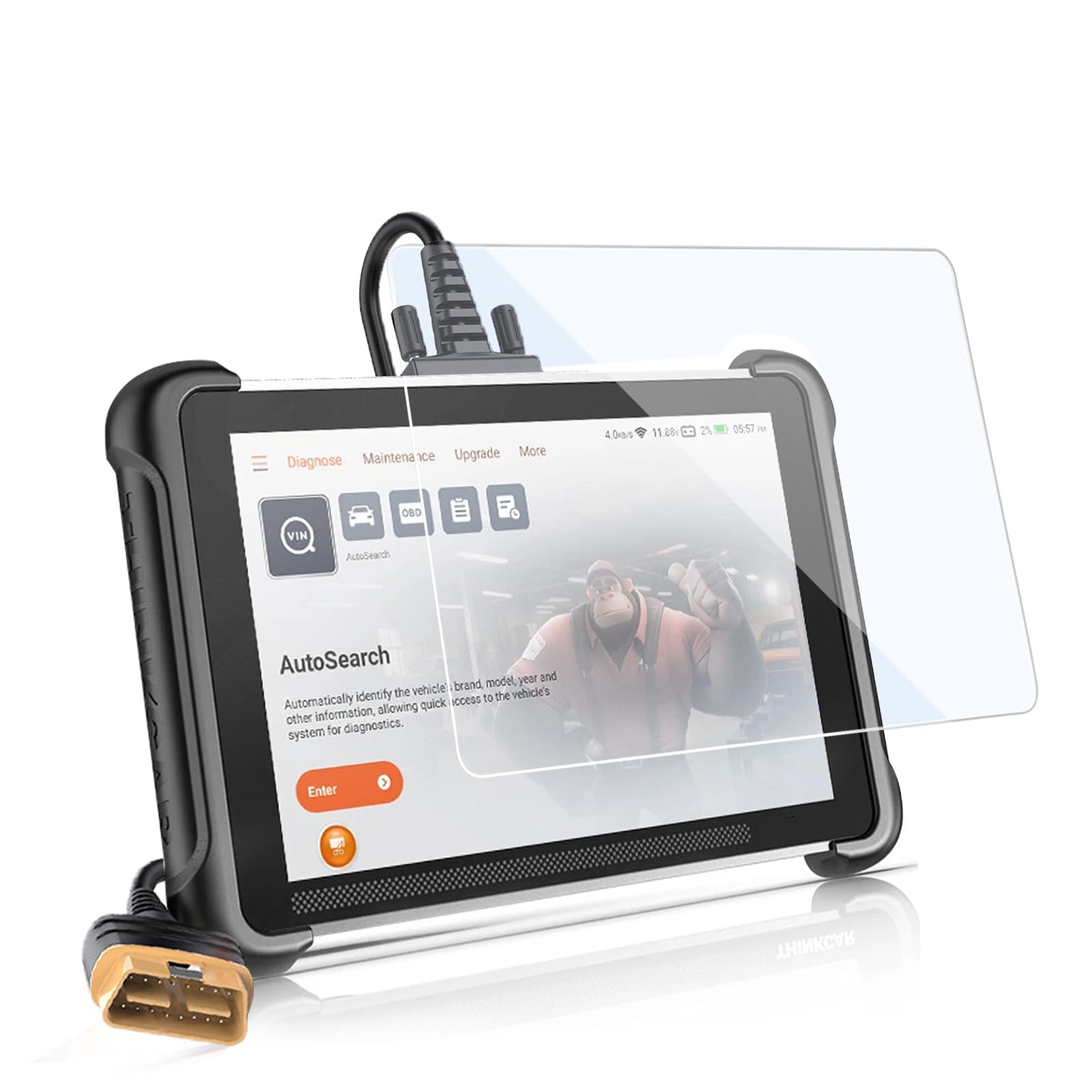 17,8 cm (7 Zoll) Displayschutzfolie aus gehärtetem Glas für XTOOL D7/X100 PAD PLUS, Schutzfolie Ersatz für XTOOL D7/X100 PAD PLUS