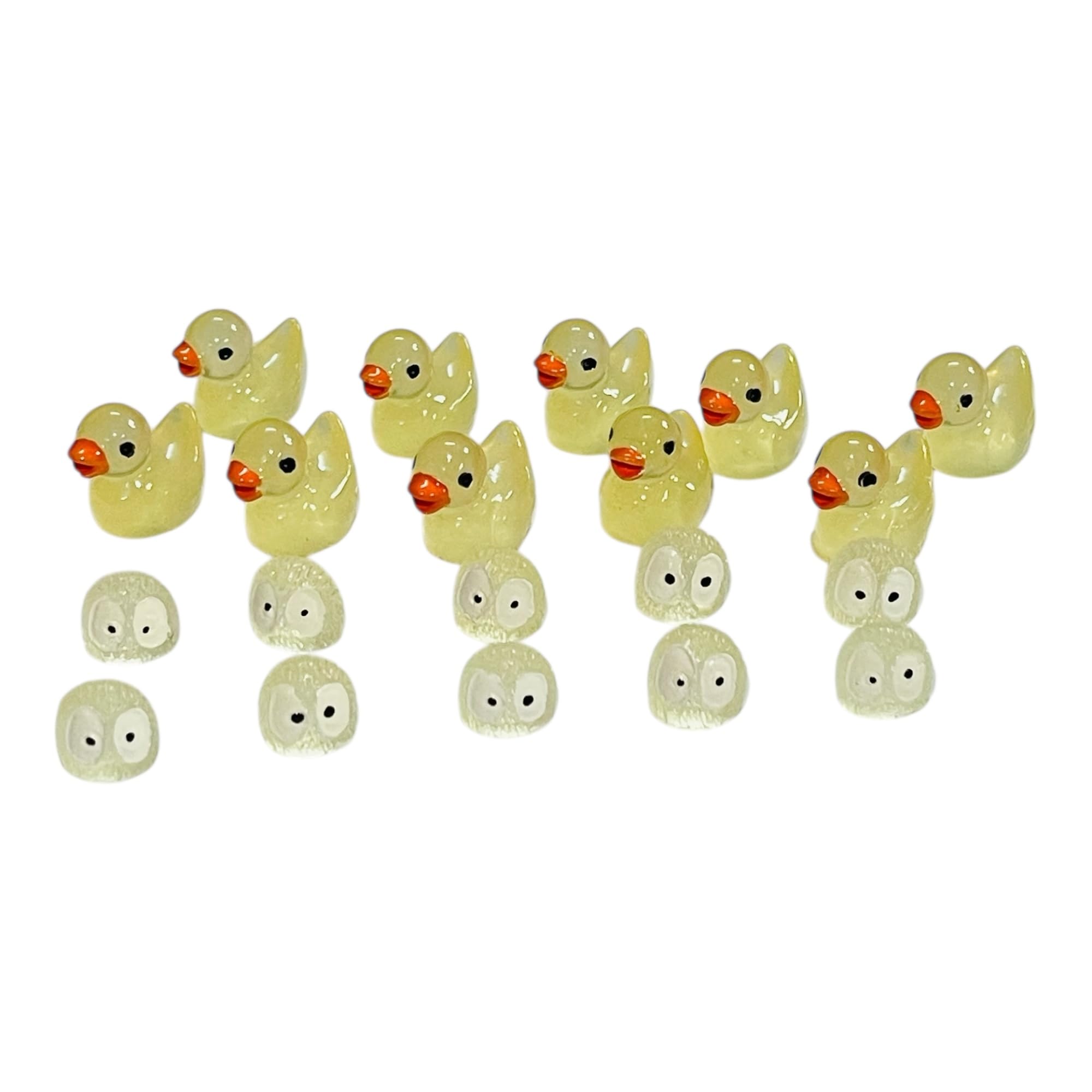 Krisah Miniature Glow in The Dark Animal Figurines, 15 Pieces, Resin Garden Decor Set with Rabbits and Ducks-image-6