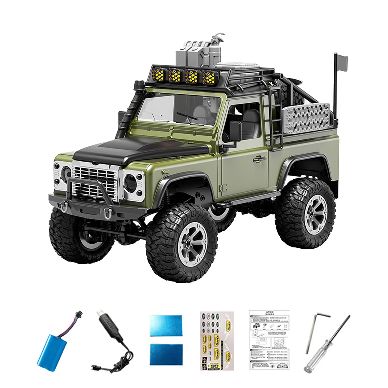 LooWindoer 1/12 RC Rock Crawler 4WD, Full Proportional Off Road Remote Control Truck with LED Lights, 2.4GHz All Terrain Climbing Vehicle, Long Runtime RC Car for Teens & Adults
