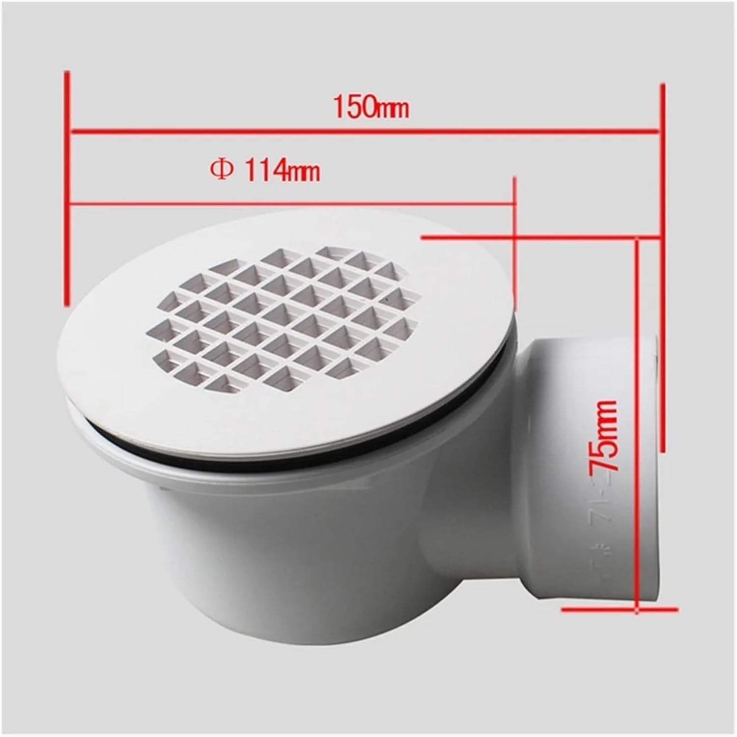 1pcs, Shower Waste Drain Bathroom, Sewer Anti Backflow Floor Plastic Gully 114mm Trap