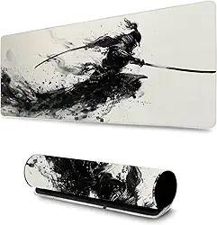 Mouse Pad Gamer Profissional Confortável Antiderrapante Escritório e Games 90x40cm Diversas Estampas Samurais (Samurai | 2)