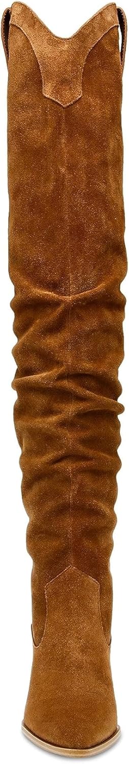 Steve Madden Women's Landy Knee High Boot, Chesnut Suede, 6