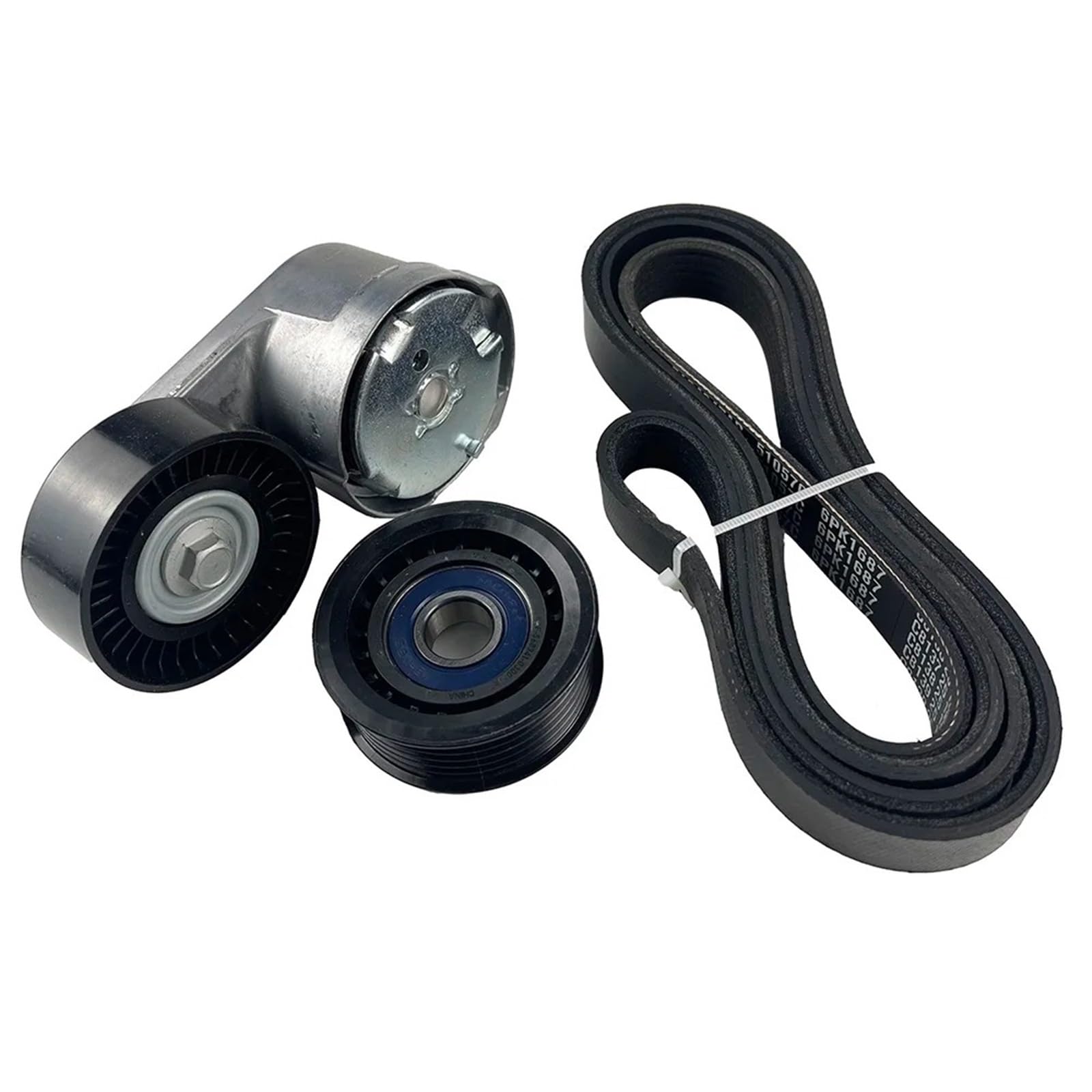 para Jeep para Grand para Cherokee WK2 para Chrysler Polea tensora de Correa Serpentina 05184647AB 05281301AA 05184617AD (Juego de 3 Piezas)