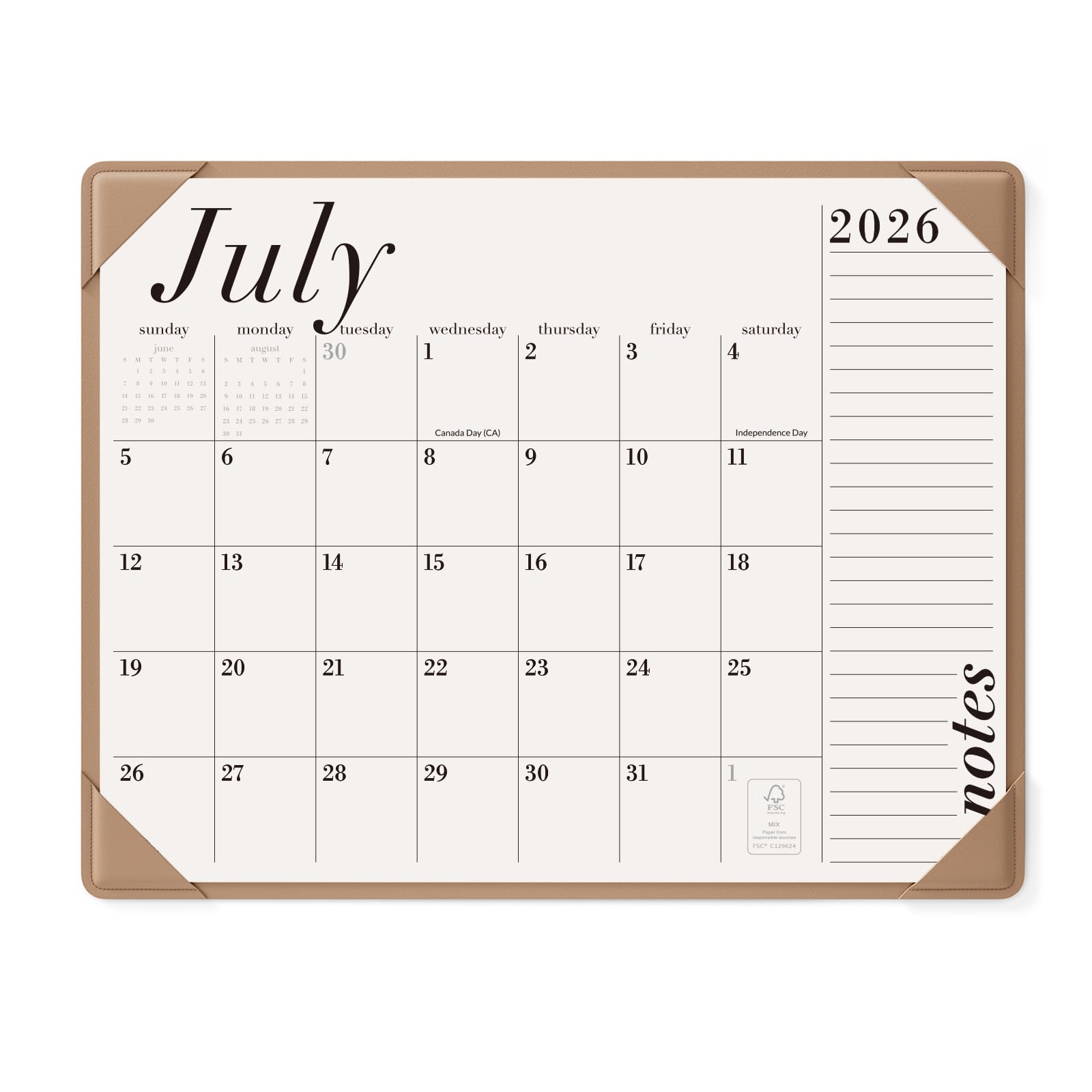 Photo 1 of Jotsome Desk Calendar 2026-2027 with Desktop Mat, Large Desk Pad Calendar From Now to June 2027 22x17 inch, Desk Blotter Calendar for Home and Office, Easy Organizing (Apricot, 17" x 22")