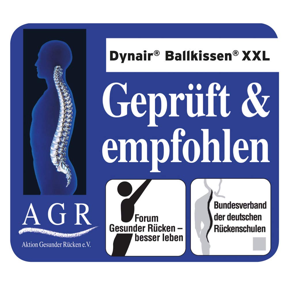 Togu Dynair Ballkissen XXL mit Actisan Ballsitzkissen mit Noppen 50 cm Geleichgewichtskissen Balancekissen groß Koordination und Stabilität Balance Pad Luftkissen für Fitness, Yoga, Pilates