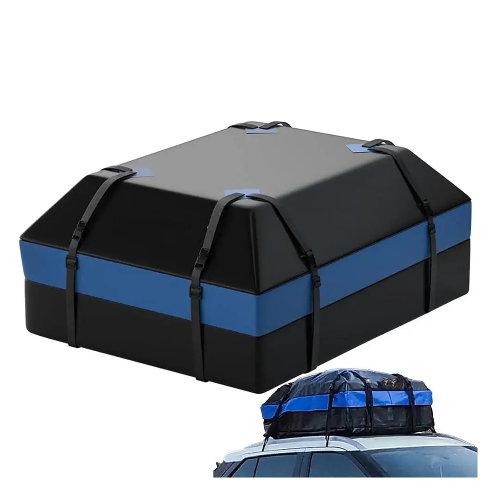 Torba dachowa z tkaniny Oxford 600D, wodoodporna, organizer do bagażu samochodowego o dużej pojemności(Blue)